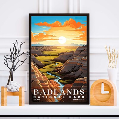 Badlands National Park Poster, Travel Art, Office Poster, Home Decor | S7 - image5